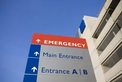 Emergency room after an accident