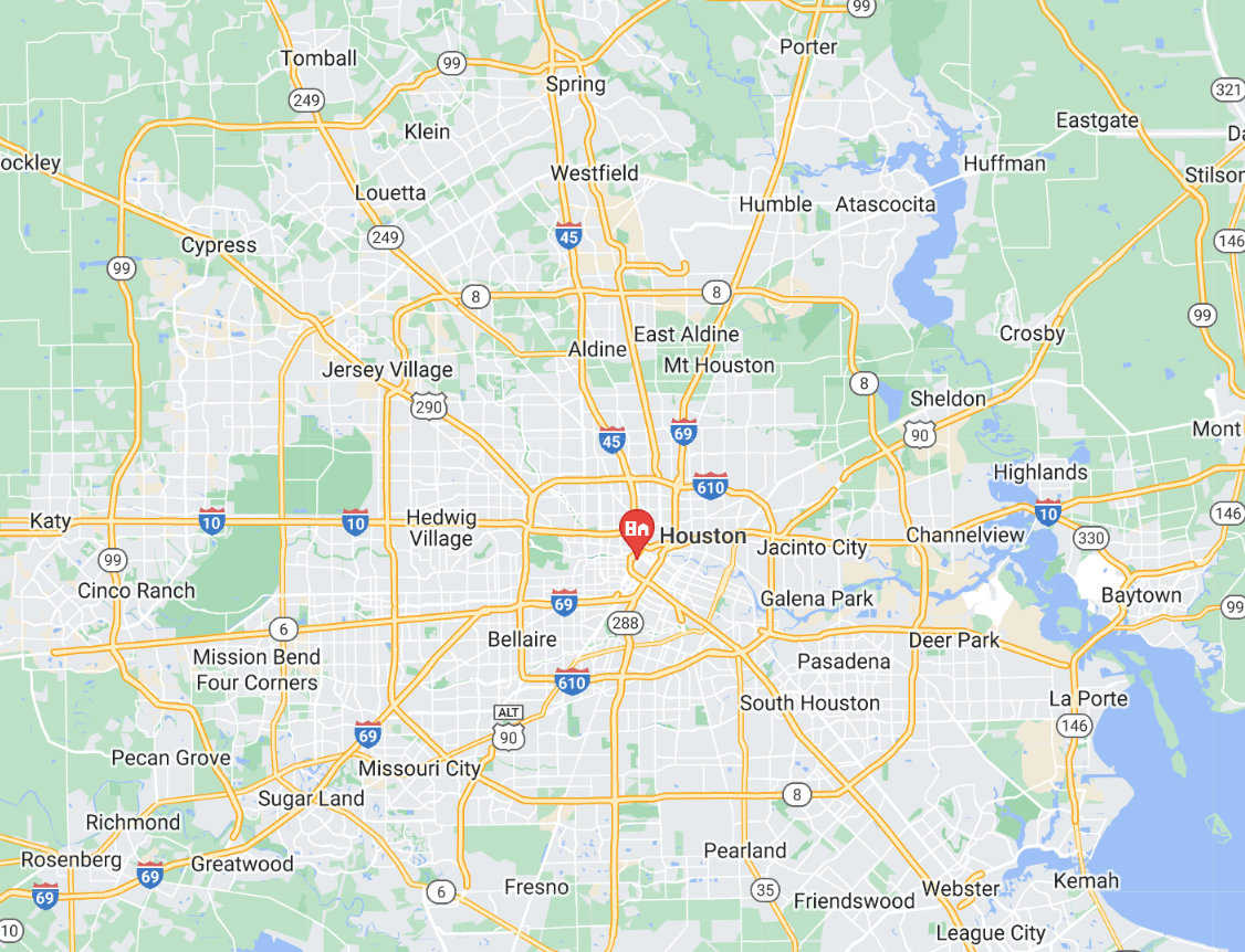 Map of Houston, TX