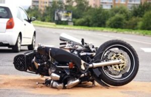wrecked motorcycle