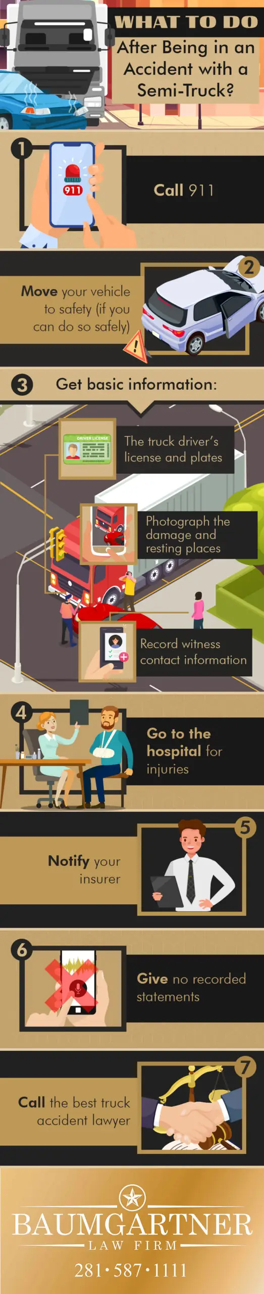 What to do after an accident with a semi truck