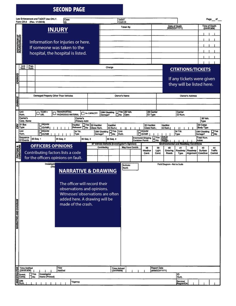 Second page Houston crash report