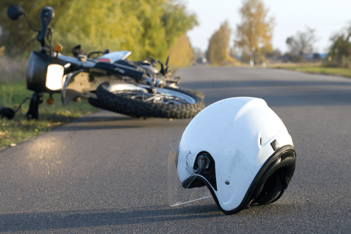 Motorcycle crash scene