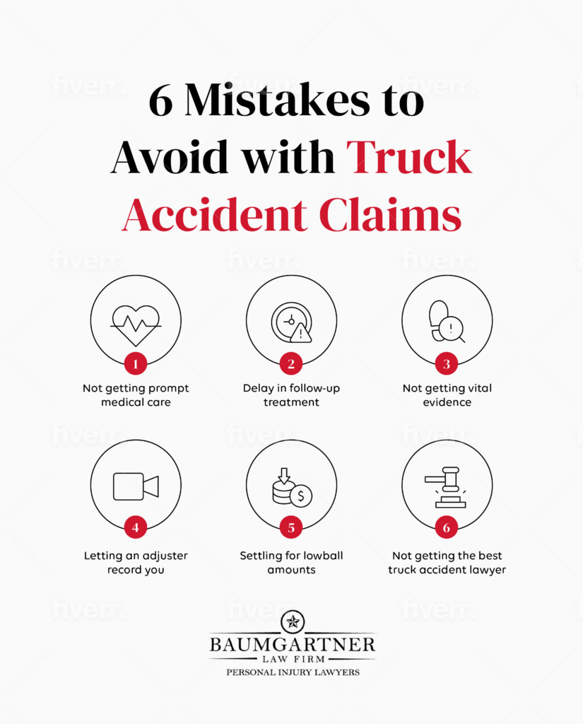 6 mistakes to avoid with truck accident claims