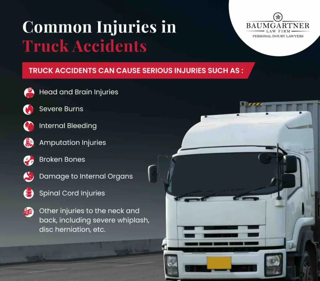 Common injuries from truck accidents