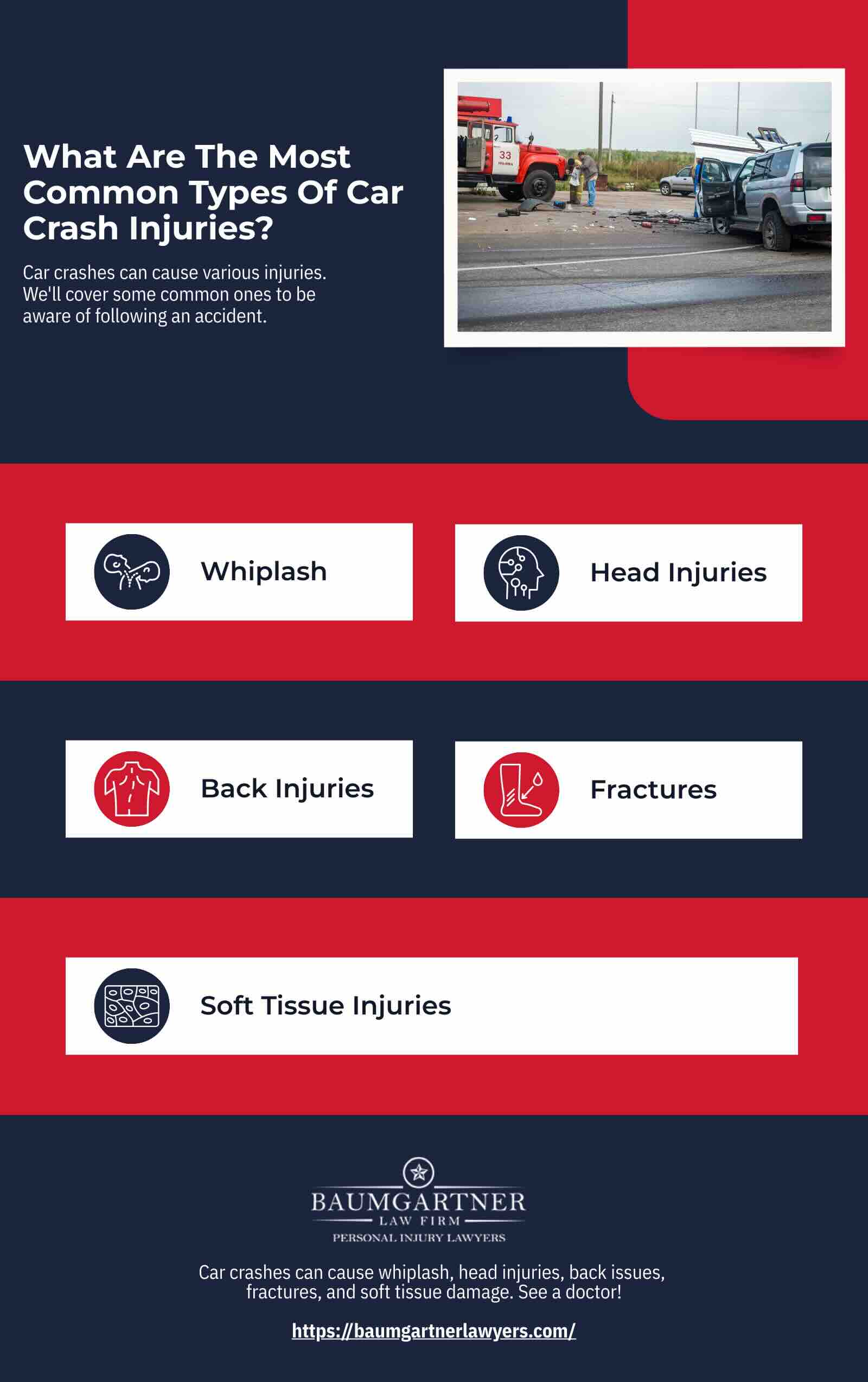 Common types of car accident injuries