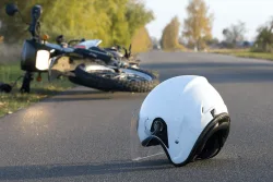 Free consultation for motorcycle accident case - motorcycle crashed