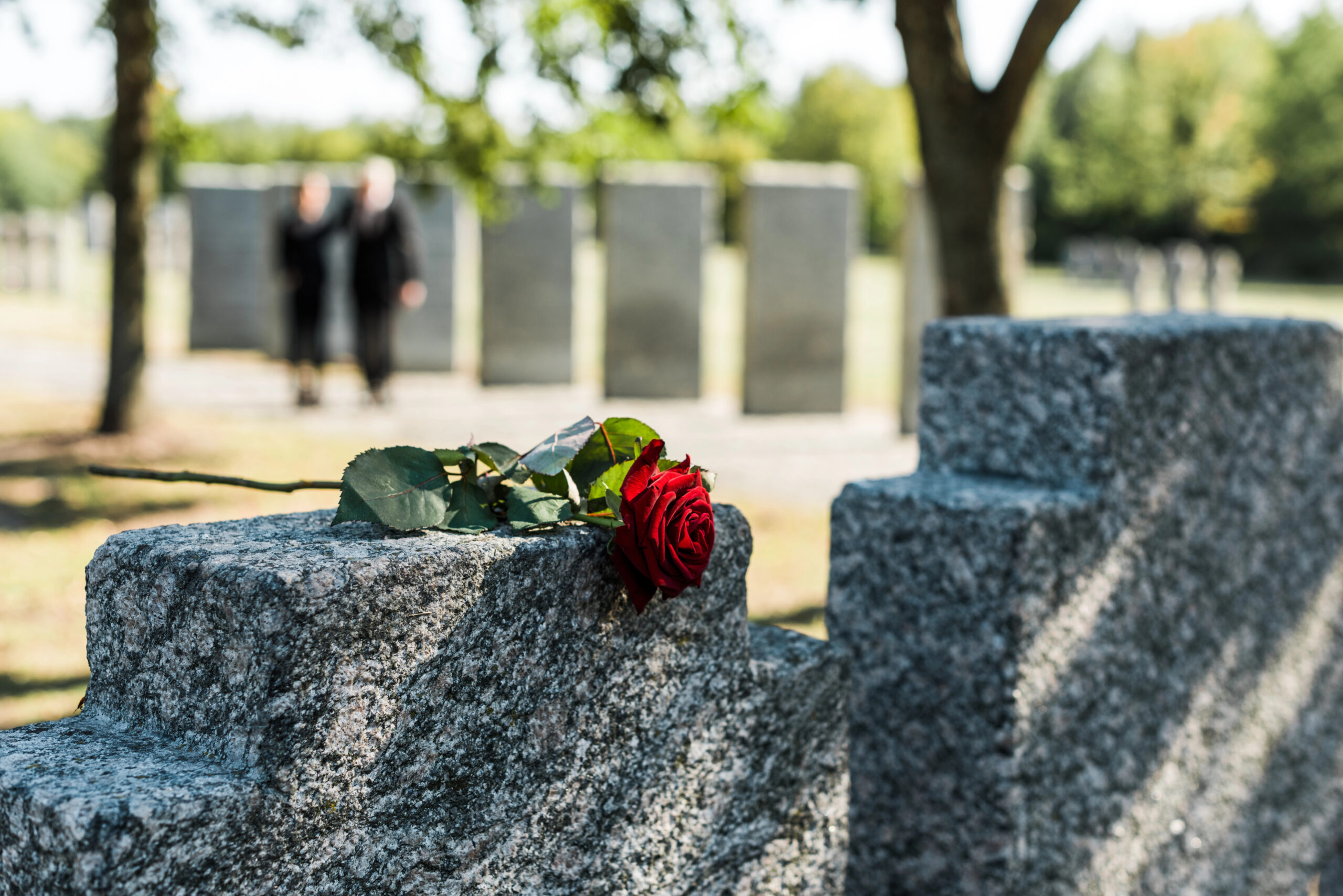 Experienced Houston fatal accident attorney - grave with a rose
