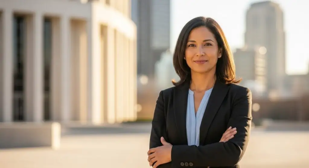 Confident professional woman symbolizing legal support for injury claim clients