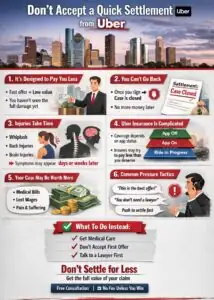 Don't Accept a Quick Settlement from Uber infographic