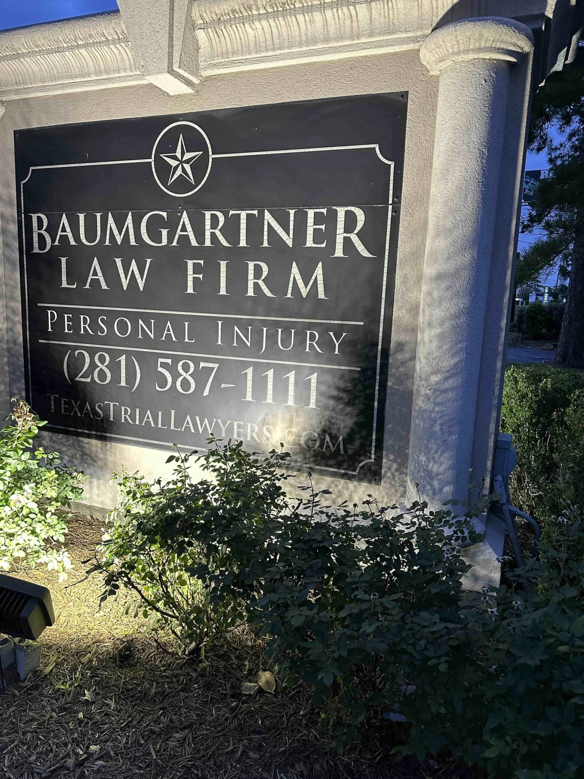 Baumgartner Law Firm personal injury lawyer helping victims in Spring since 1985